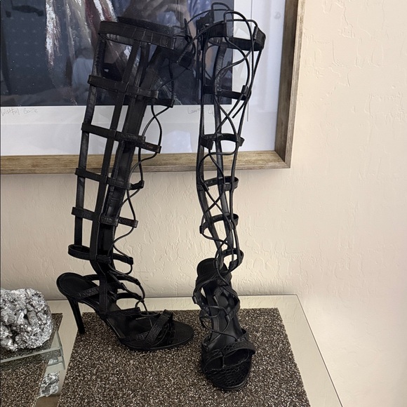 Black Gladiator Heels